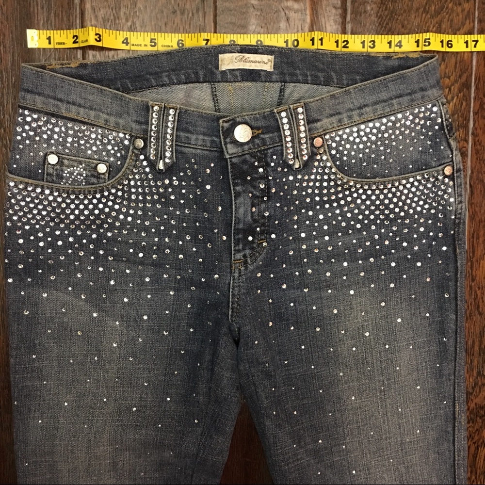 $1255 Blumarine 🕊Swarovski Covered Jeans 👖 ❤️ FR - Picture 4 of 8